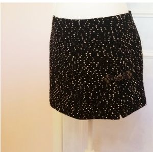 CYNTHIA STEFFE wool black & white mini skirt